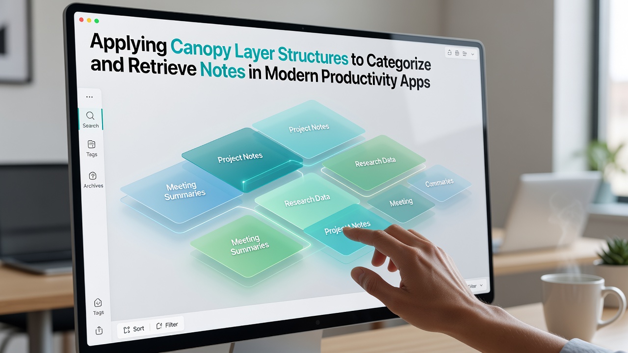 Applying Canopy Layer Structures to Categorize and Retrieve Notes in Modern Productivity Apps