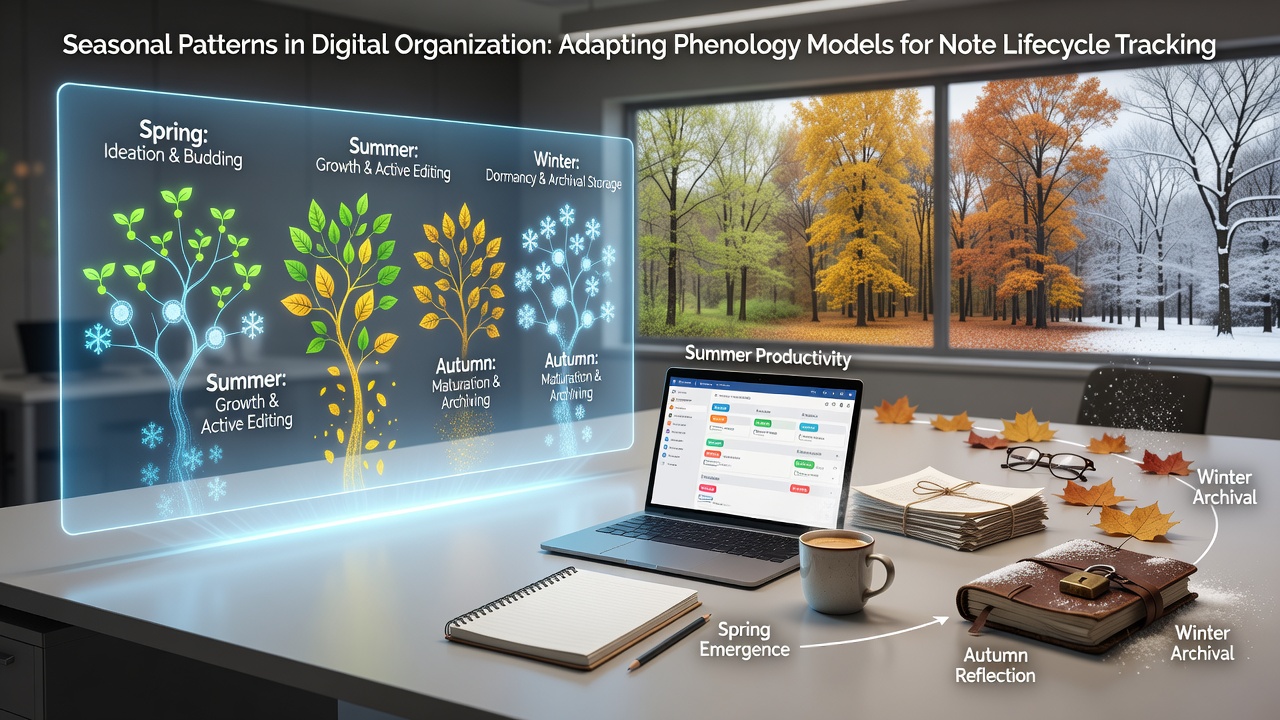 Seasonal Patterns in Digital Organization: Adapting Phenology Models for Note Lifecycle Tracking